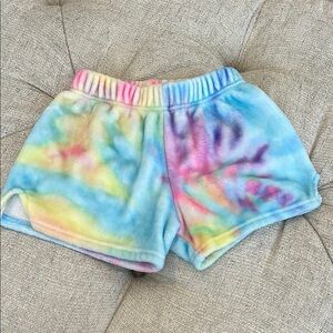 Fuzzy fleece Tie Dye Pajama shorts